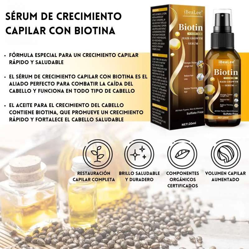 Sérum Biotina Plus – Crecimiento Capilar Garantizado